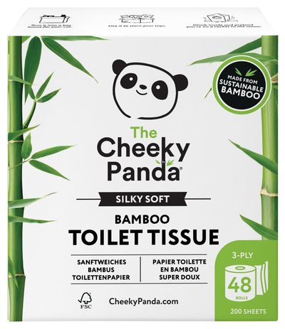 The Cheeky Panda Bamboo Toilet Tissue 48Rolls 3Ply - Thumbnail 2