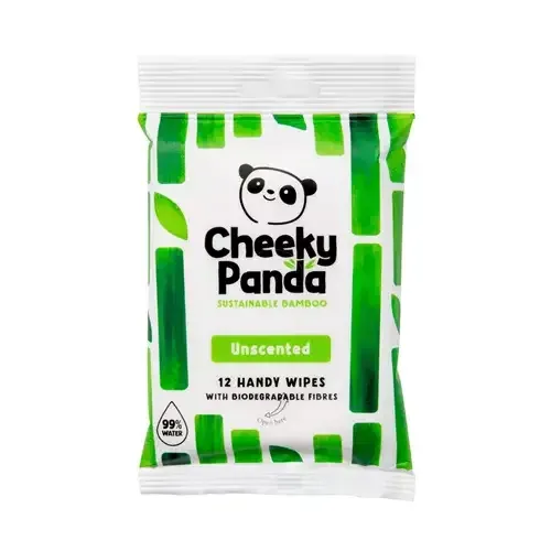 Cheeky Panda Sustainable Biodegradable Bamboo Handy Wipes 12 Wipes Per Pack (Pack 72) - HANDWX72 - Image 1