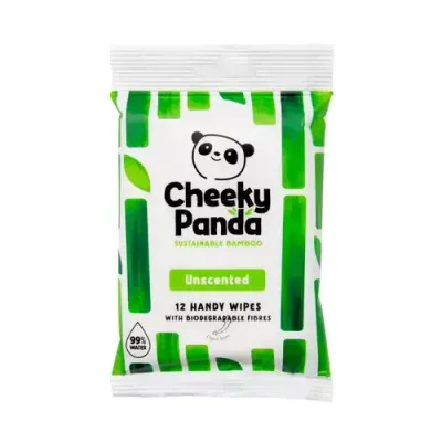 Cheeky Panda Sustainable Biodegradable Bamboo Handy Wipes 12 Wipes Per Pack (Pack 72) - HANDWX72