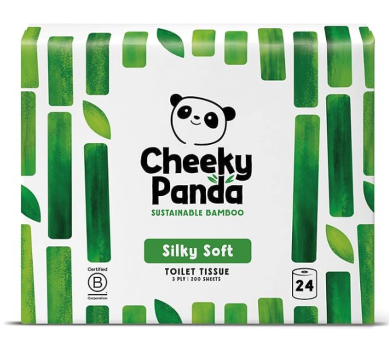 The Cheeky Panda Bamboo Toilet Tissue 24 Rolls 3 Ply - Image 1