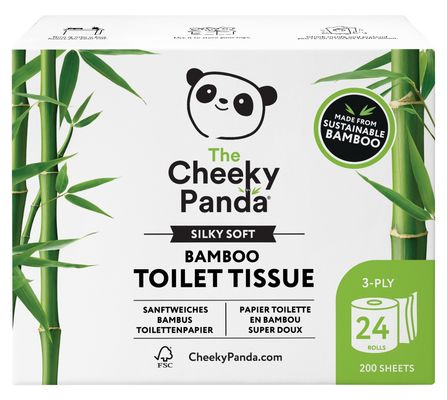 The Cheeky Panda Bamboo Toilet Tissue 24 Rolls 3 Ply - Thumbnail 2