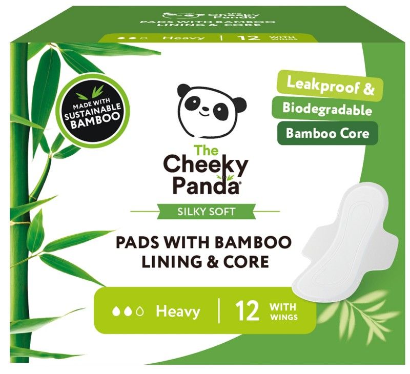 Cheeky Panda FSC Sanitary Pads With Bamboo Lining & Core Heavy (Pack 12) - SPADS290MM - Image 1