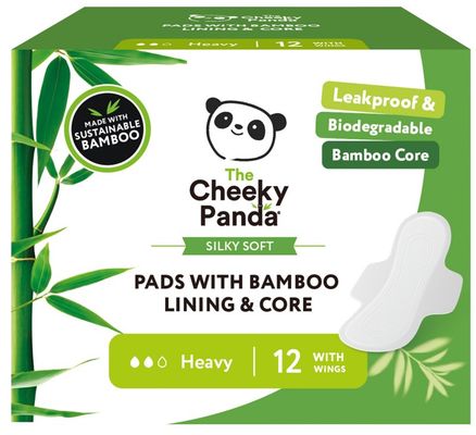 Cheeky Panda FSC Sanitary Pads With Bamboo Lining & Core Heavy (Pack 12) - SPADS290MM