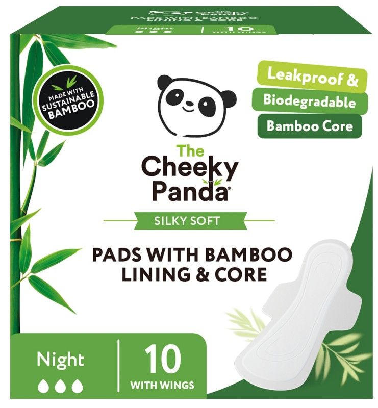 Cheeky Panda FSC Pads With Bamboo Lining & Core Night (Pack 10) - SPADS350MM - Image 1