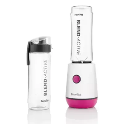 BREVILLE Blend Active VBL248 Blender - White & Pink, Pink,White - Thumbnail 2