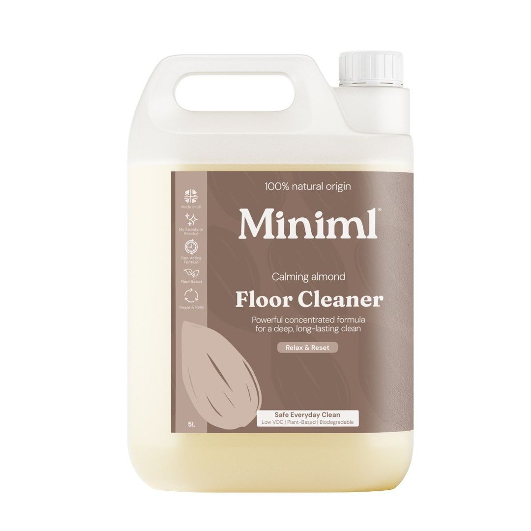 Miniml Floor Cleaner Calming Almond 5L Refill (200 Washes) - Image 1