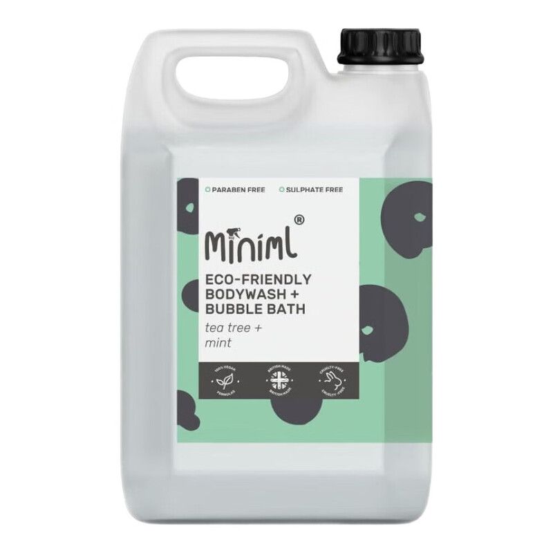 Miniml Bodywash and Bubble Bath Tea Tree/Mint 5 Litre MIN167 - Image 1