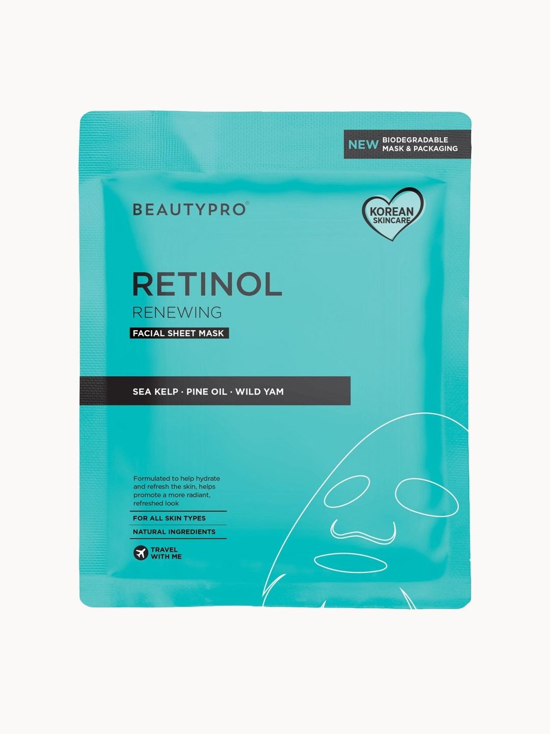 BEAUTYPRO RETINOL Anti-Ageing Face Sheet Mask 22ml - Image 1