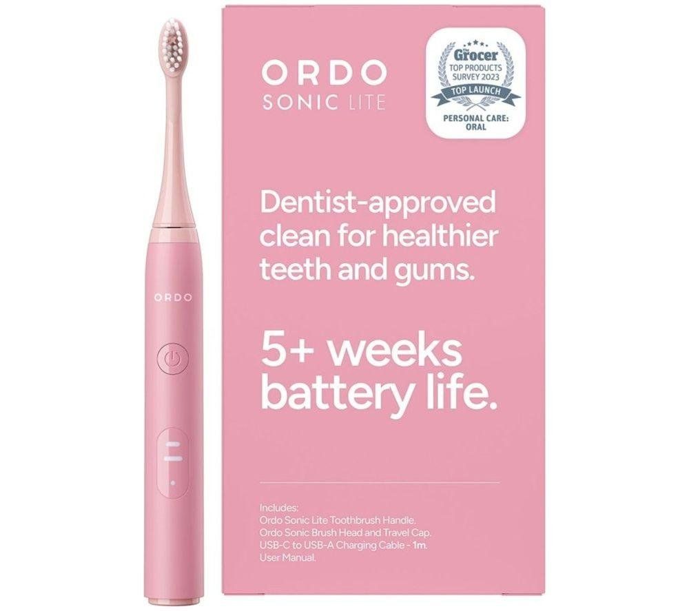 ORDO Sonic Lite Electric Toothbrush - Petal, Pink - Image 1
