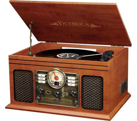 Victrola Quincy Belt-drive audio turntable Mahogany - Thumbnail 2