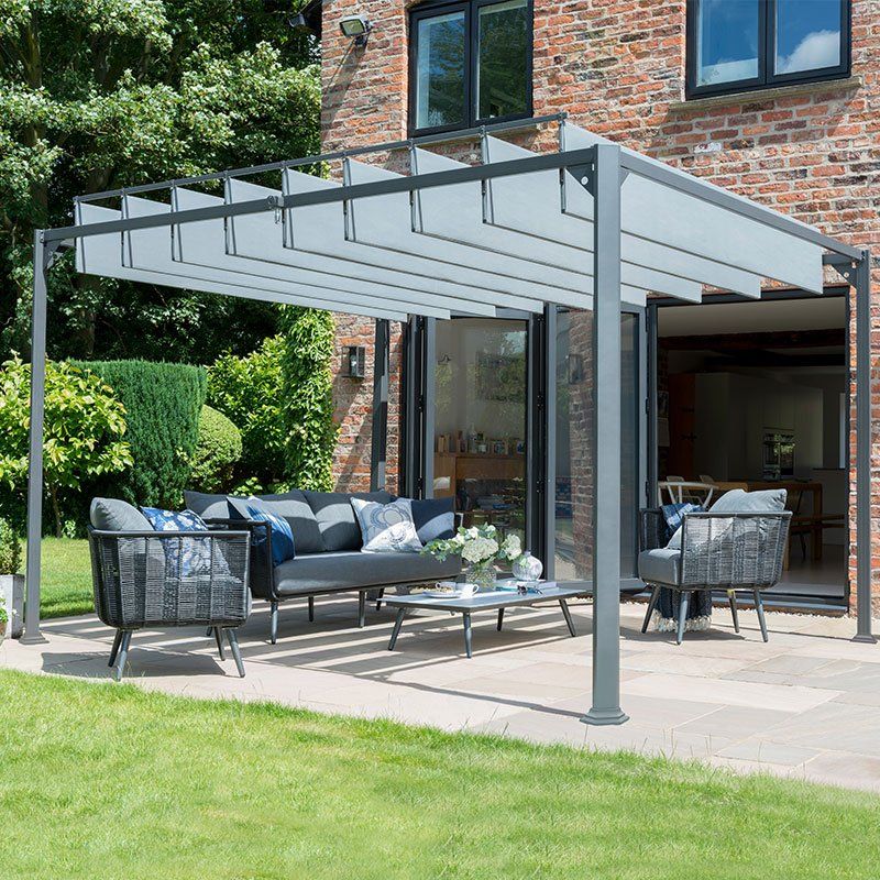10' x 10' Garden Must Haves Pandora Leaf Adjustable Garden Gazebo (3m x 3m) - Image 1