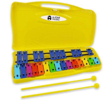 A-Star 25 Note Chromatic Glockenspiel - Yellow - Thumbnail 2