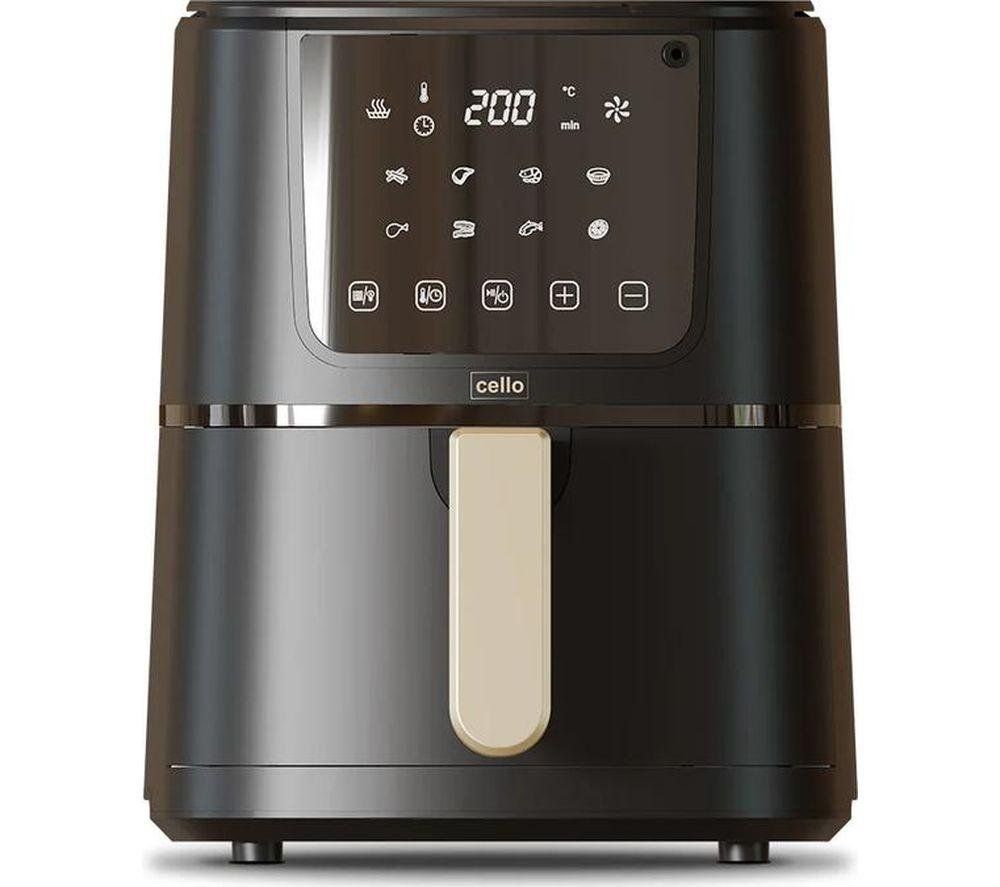 Cello Single Basket Airfryer with Food Thermometer - Black - Image 1