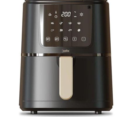 Cello Single Basket Airfryer with Food Thermometer - Black