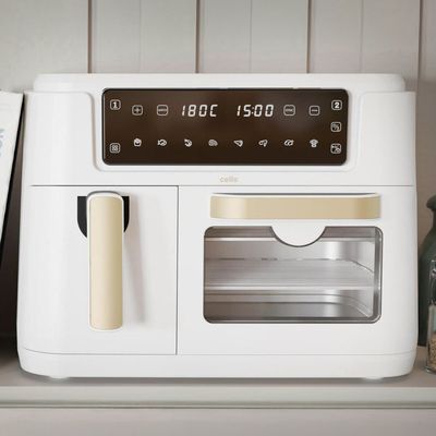 CELLO Dual Zone AF901A-WH Air Fryer - Pebble White, White
