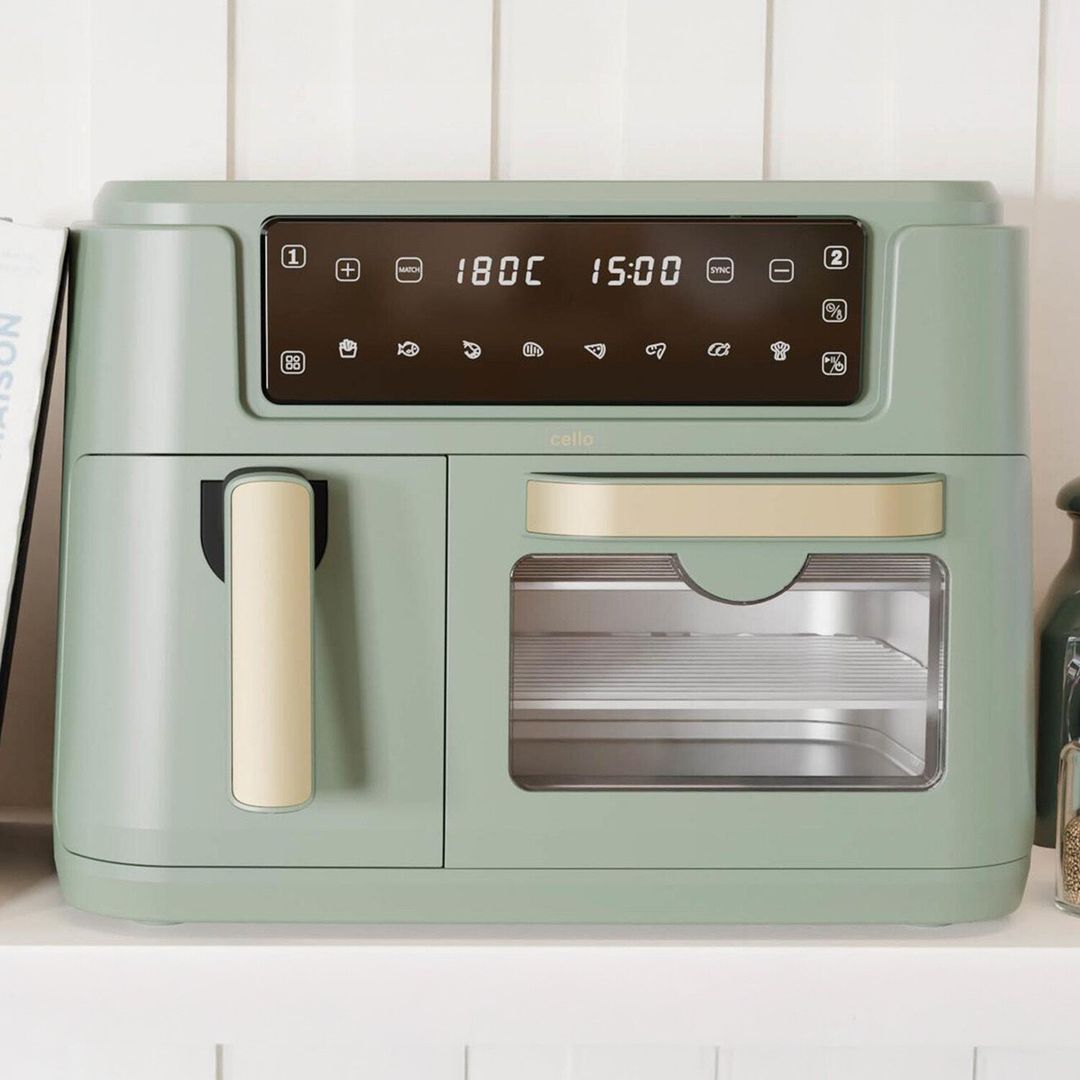 CELLO Dual Zone AF901A-GR Air Fryer - Sage Green, Green - Image 1