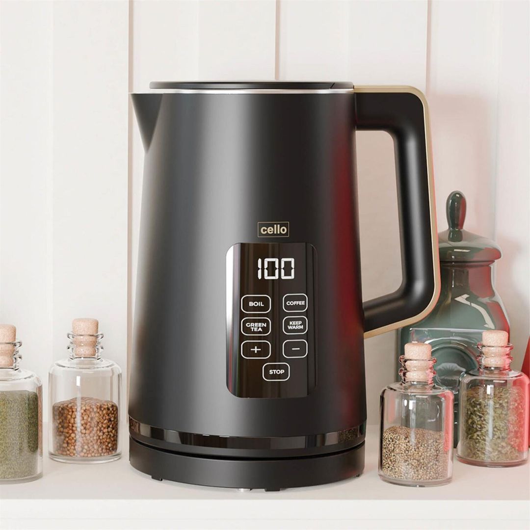 CELLO KE185 Electric Jug Kettle - Ash Black, Black - Image 1