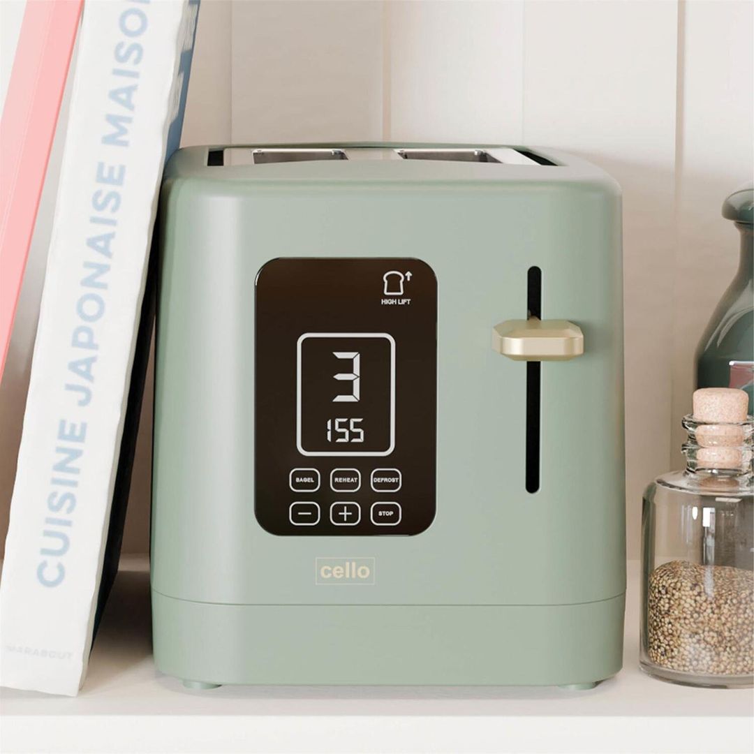 CELLO TR185-GR 2-Slice Toaster - Green, Green - Image 1