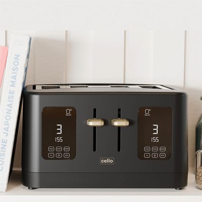 CELLO TR186-BK 4-Slice Toaster - Black, Black