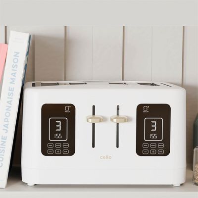 CELLO TR186-WH 4-Slice Toaster - White, White