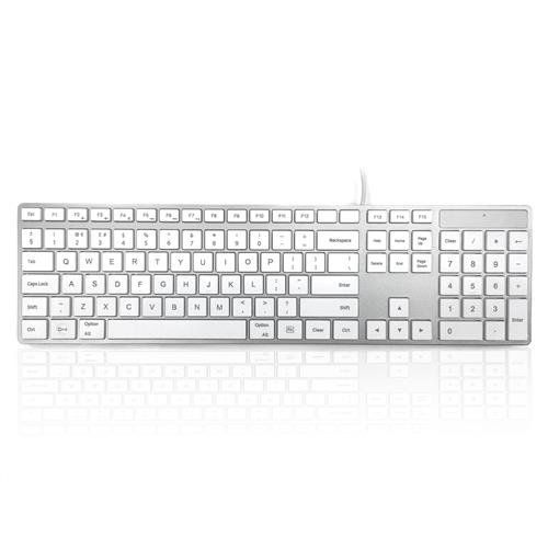 Accuratus KYBAC301-USBCMAC keyboard Universal USB QWERTY UK International White - Image 1