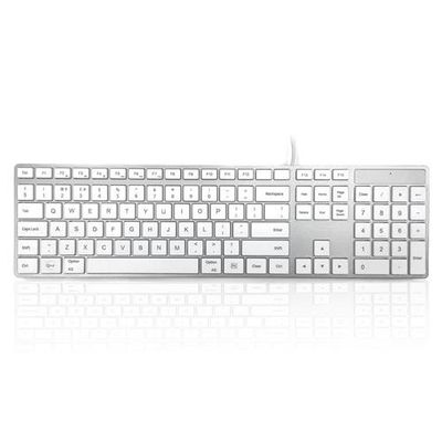 Accuratus KYBAC301-USBCMAC keyboard Universal USB QWERTY UK International White