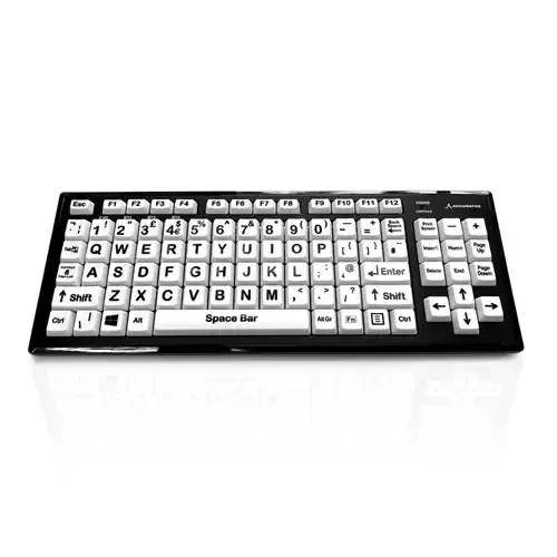 Accuratus KYB-M2BLK-UCUHBT keyboard Home RF Wireless + Bluetooth QWERTY UK English Black White - Image 1