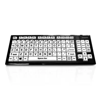 Accuratus KYB-M2BLK-UCUHBT keyboard Home RF Wireless + Bluetooth QWERTY UK English Black White