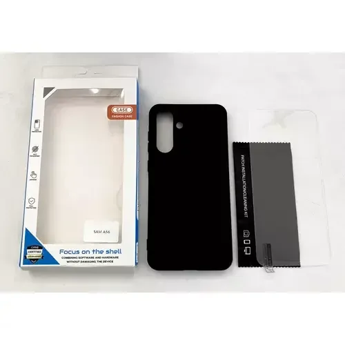Accuratus MOB-SA56-SCAS+SP-B mobile phone case Shell case Black - Image 1