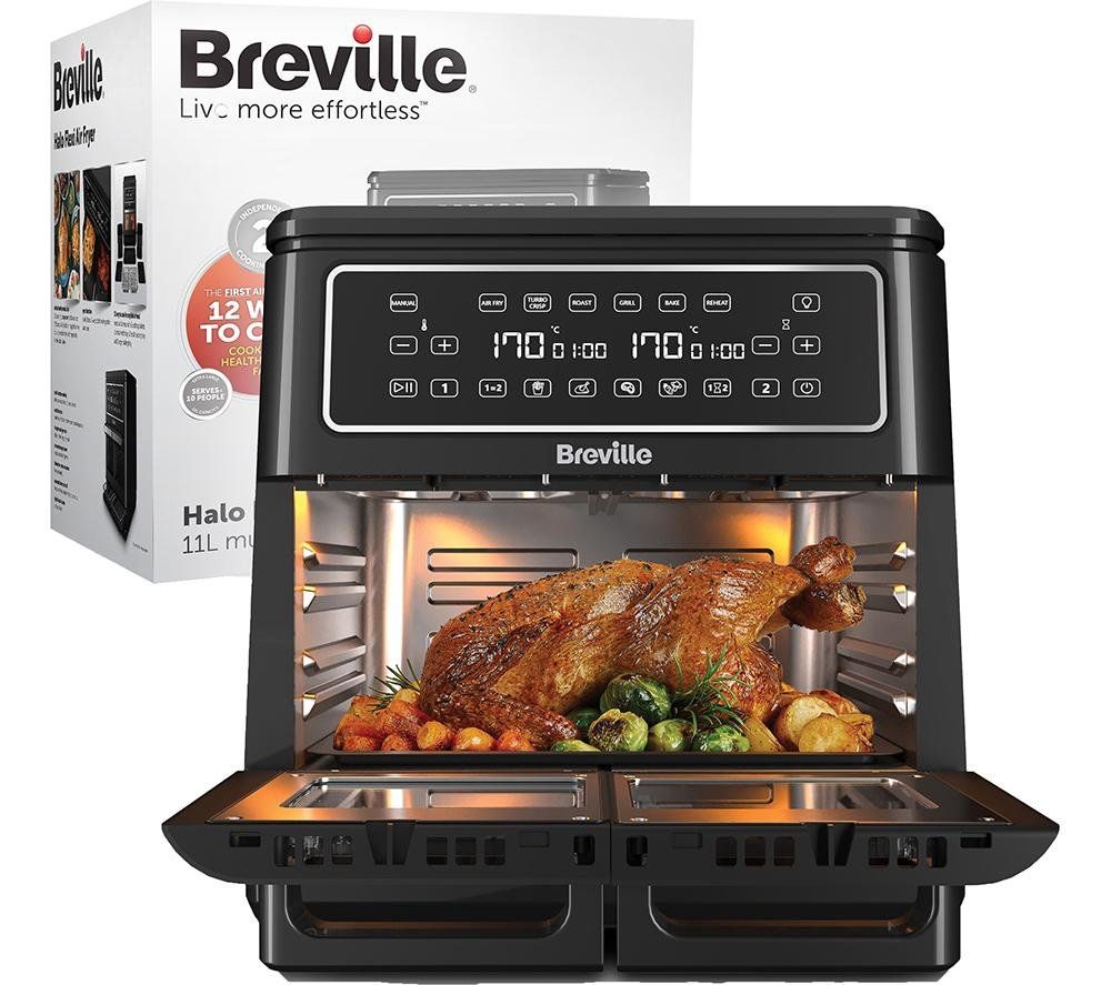 BREVILLE Halo Flexi VDF130 Dual Zone Air Fryer Black, Black - Image 1