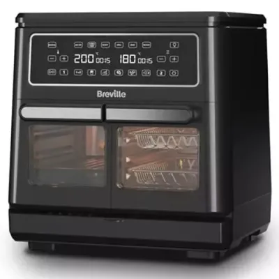 BREVILLE Halo Flexi VDF130 Dual Zone Air Fryer Black, Black - Thumbnail 2