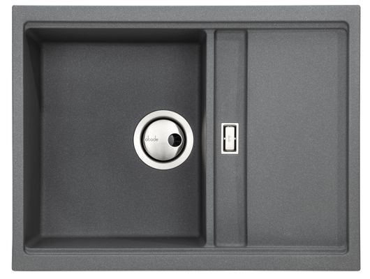 Abode Synchronist 1.25 Bowl Inset / Undermount Grey Granite Kitchen Sink