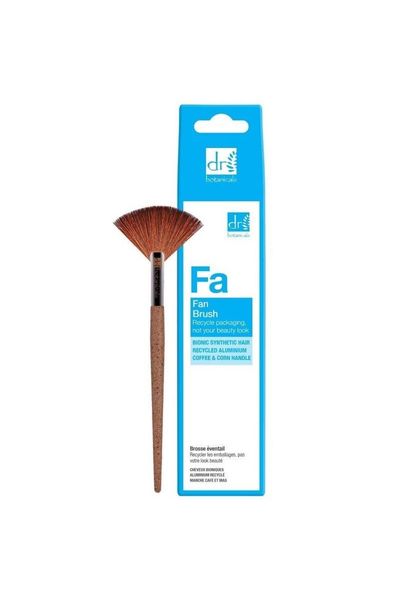 Dr. Botanicals Women's Coffee Ground Fan Brush x 2 Duo Set in White | Size: 50g