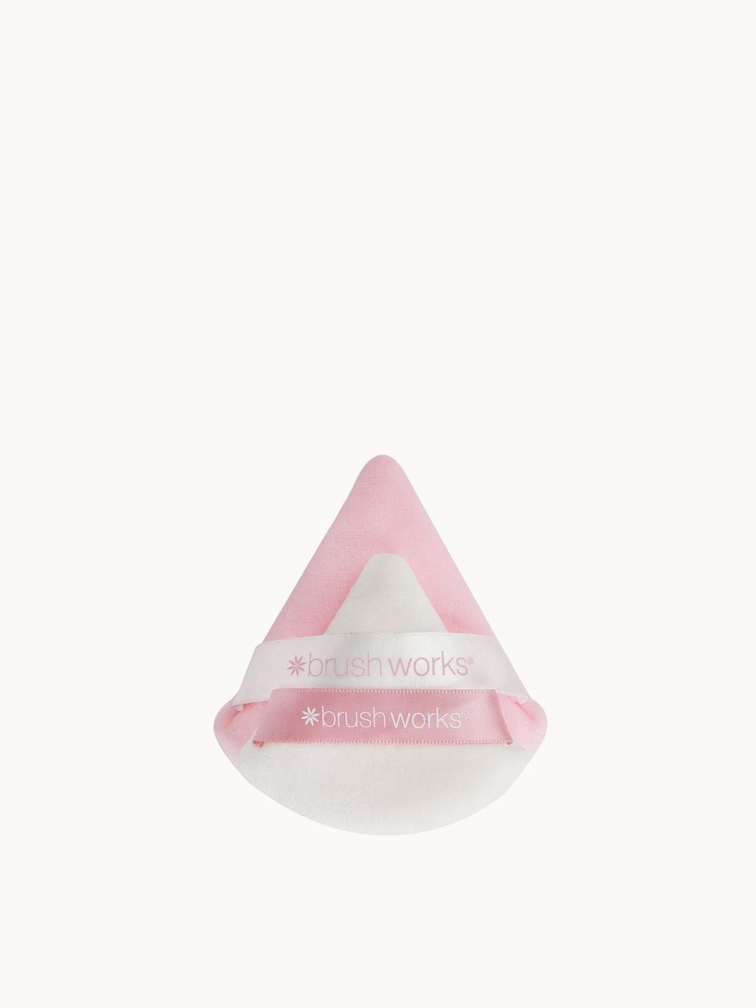 Brushworks Women's Triangular Powder Puff Duo in Pink - Image 1