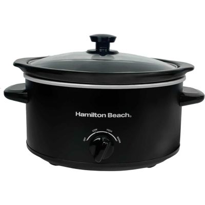 HAMILTON BEACH The Comfort Cook Slow Cooker - Black, Black