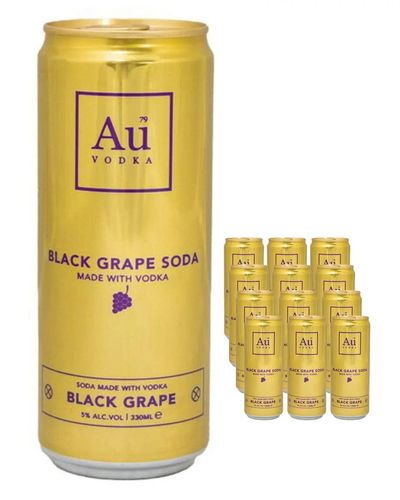 Au Vodka Black Grape Premixed Cans Multipack, 12 x 330 ml - Thumbnail 2