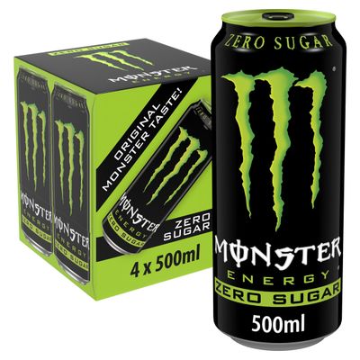 Monster Energy Drink Zero Sugar 4 x 500ml - Thumbnail 2