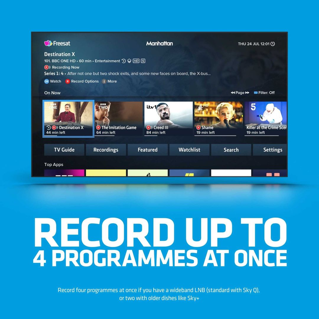 MANHATTAN S 4R Freesat HD Set Top Box - Image 1