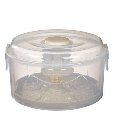 VITAL BABY EarthSmart 2-in-1 Combination Steriliser - Clear & Oat