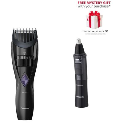 Panasonic ER-GB37 + ER-GN33 Beard & Facial Hair Trimmer Set - Black