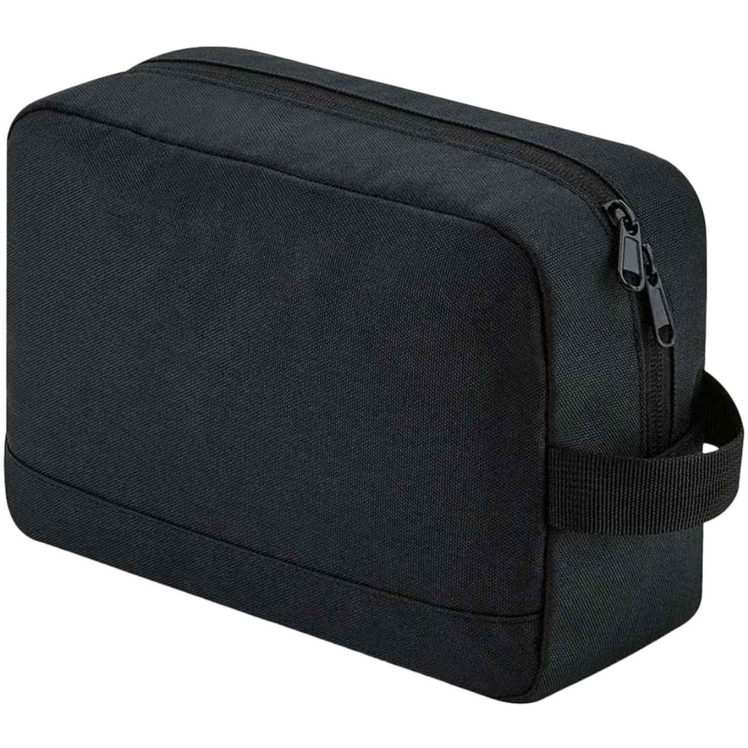 Bagbase Unisex Adult Essentials Recycled Toiletry Bag - Black - Image 1