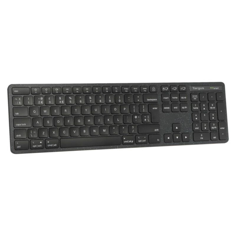 Targus EcoSmart AKB873UK keyboard Universal RF Wireless + Bluetooth QWERTY UK English Black - Image 1