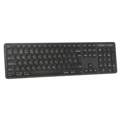 Targus EcoSmart AKB873UK keyboard Universal RF Wireless + Bluetooth QWERTY UK English Black
