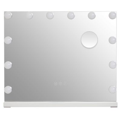 Cassini Illuminated LED Free Standing Vanity Mirror - Clear