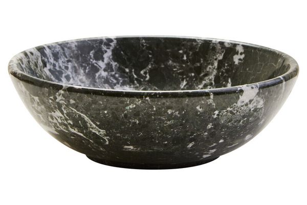 Marmore Black and White Marble Bowl - Black