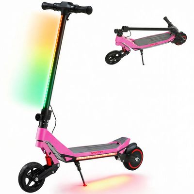 SPORTNOW Foldable Electric Scooter for Kids - Pink