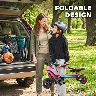 SPORTNOW Foldable Electric Scooter for Kids - Pink - Thumbnail 2