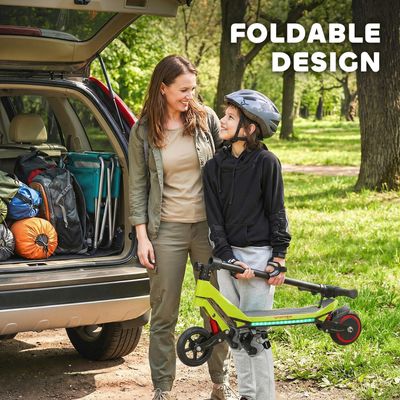 SPORTNOW Foldable Electric Scooter for Kids - Green - Thumbnail 2
