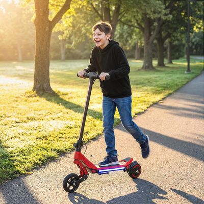 SPORTNOW Foldable Electric Scooter for Kids - Red