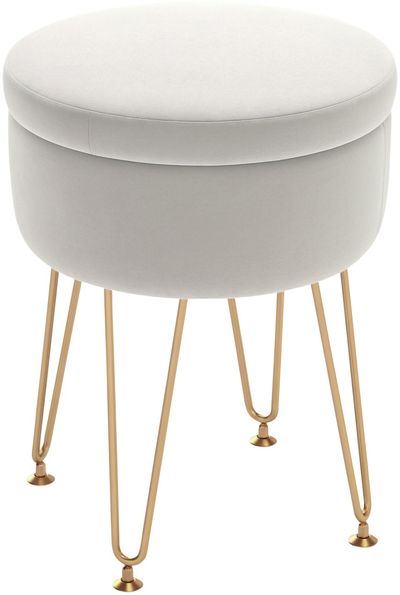 Homcom Ottoman Storage Opulent Cream/Gold
